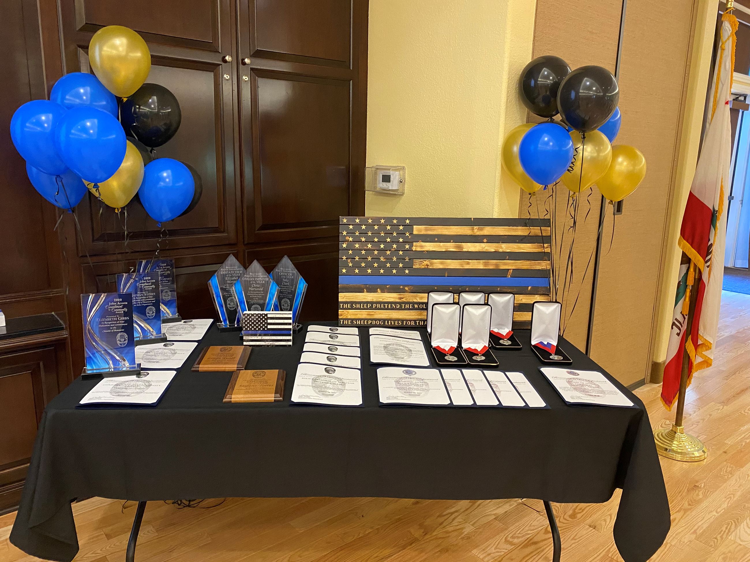 Awards Ceremony Display of Awards