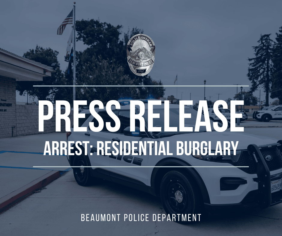 Arrest: Residential Burglary Graphic