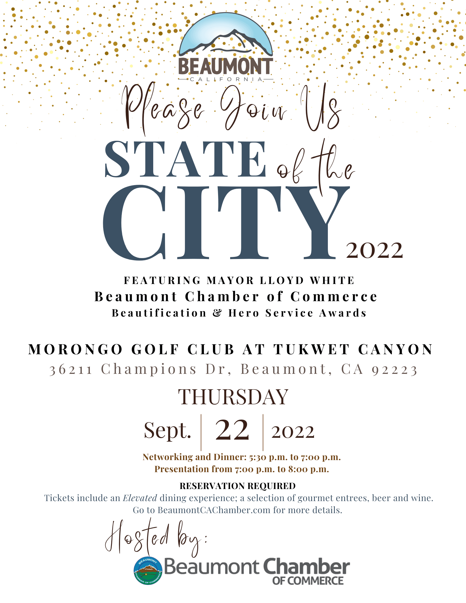 2022 Beaumont State of the City Invitation